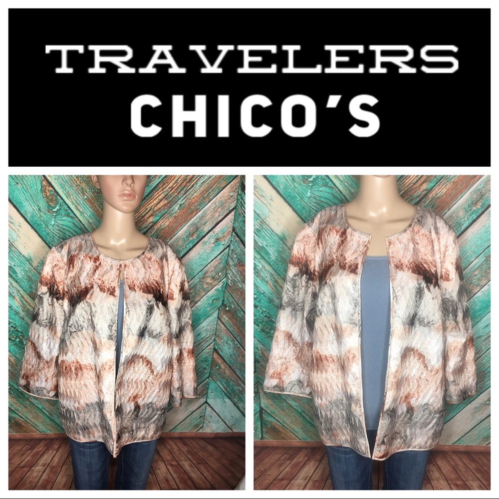Travelers By Chico’s Quilted Polyester Jacket